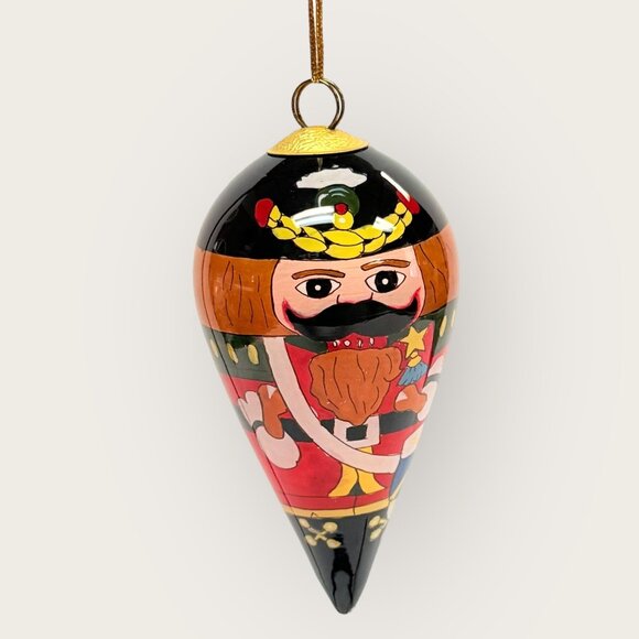 Vintage Reverse Painted Nutcracker Ornament JC Penney Christmas 2000 - Picture 1 of 3